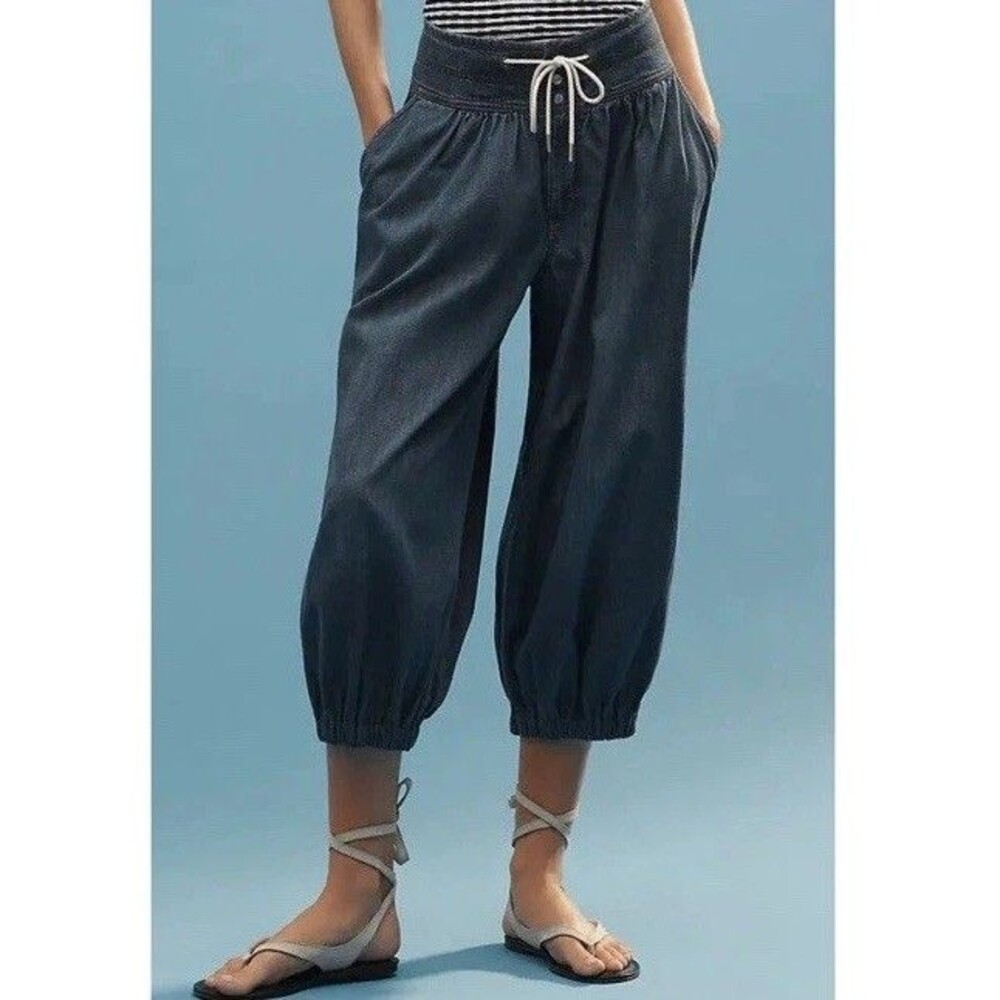 Pilcro Womens S High Rise Capri Parachute Jean Boho Artsy